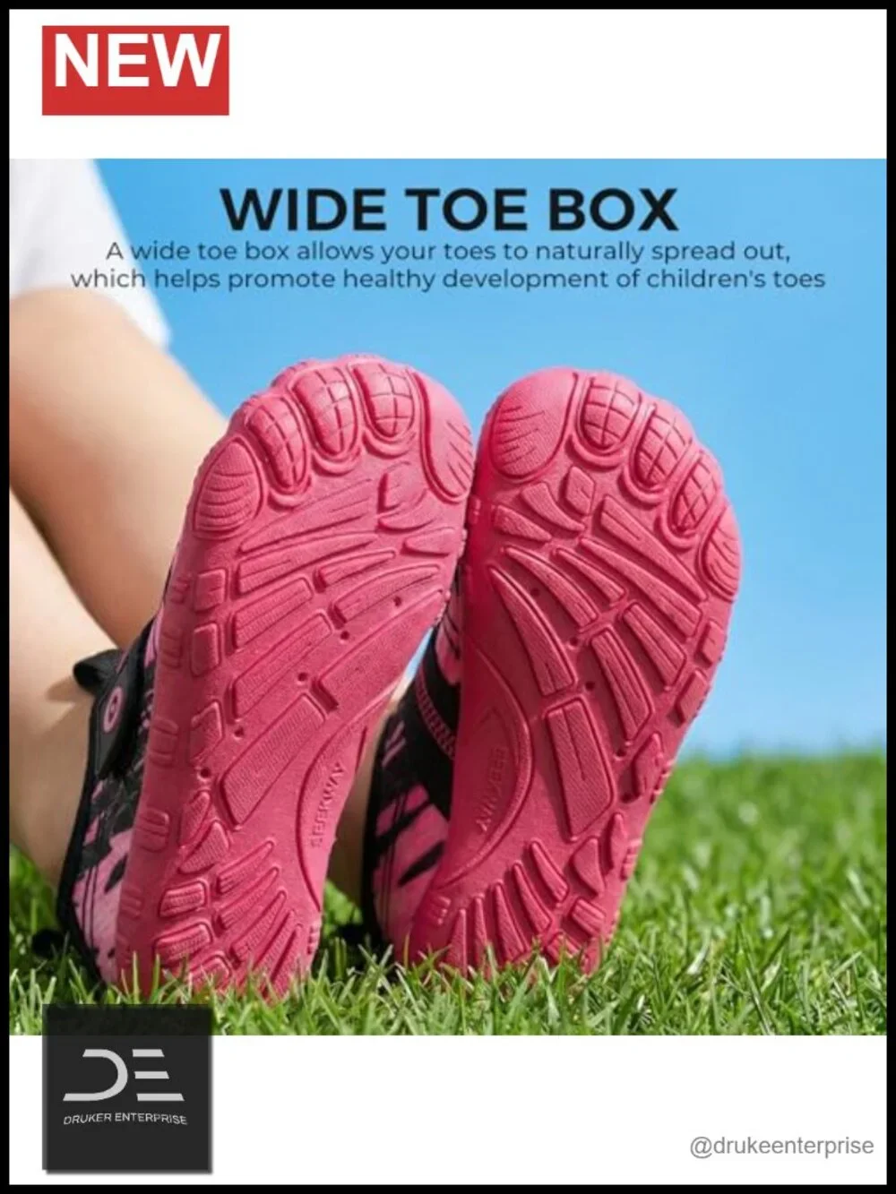 Barefoot Water Shoes for Kids with Wide Toe Box Quick-Dry for Hiking Swim Beach